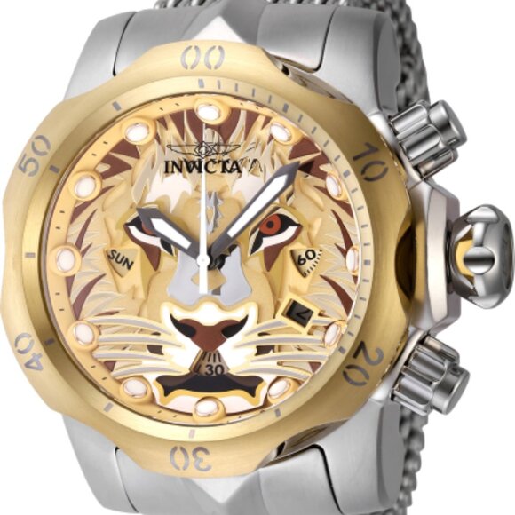 invicta Other - Invicta Men's 53.7mm LION Venom Quartz Swiss Ronda Z60 Mesh Bracelet 100m Watch